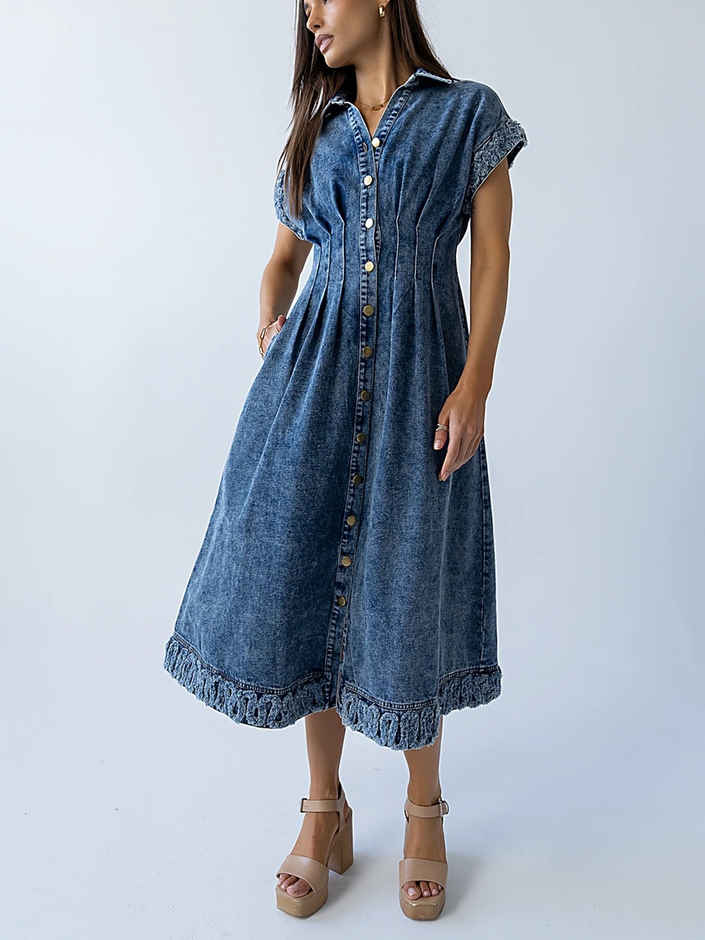 Bohme Denim Annie Midi Dress